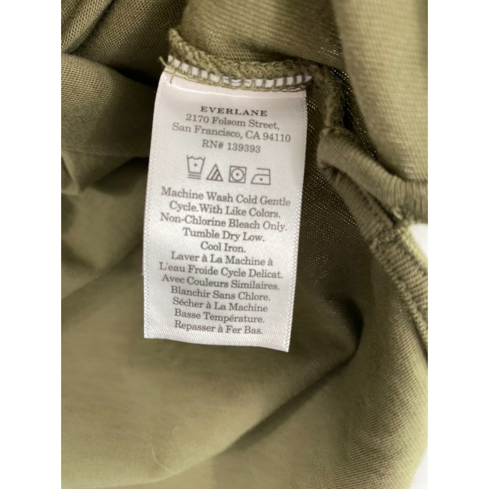 NWOT Everlane The Weekend Tank Dress Sz S Kalamata Green 100% Organic Cotton - Picture 5 of 11